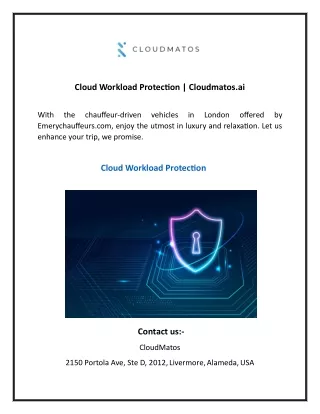 Cloud Workload Protection Cloudmatos