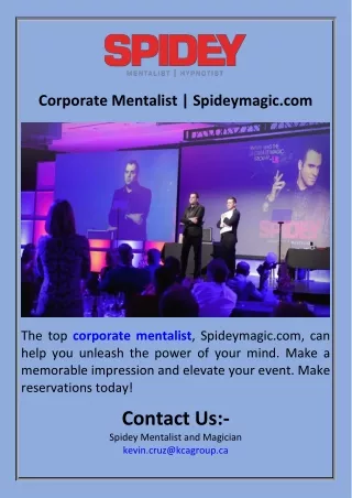 Corporate Mentalist  Spideymagic.com