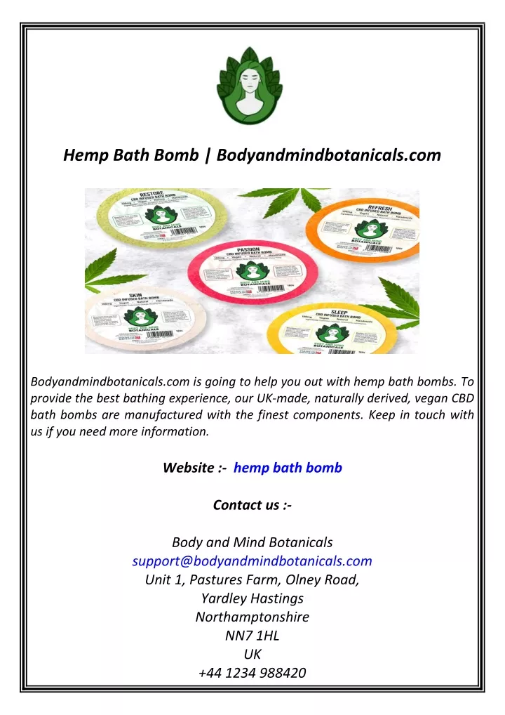 hemp bath bomb bodyandmindbotanicals com