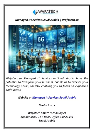 Managed It Services Saudi Arabia  Wafatech.sa