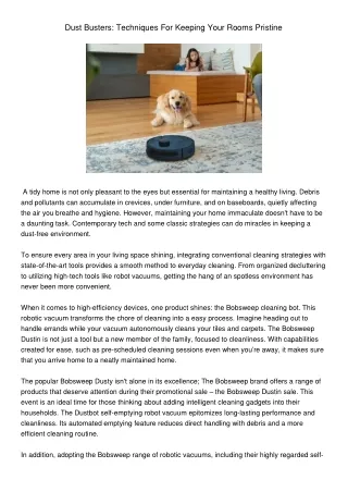 dust busters techniques for keeping your rooms