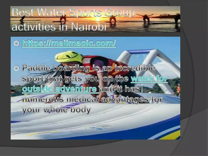 best water sports group activities in nairobi