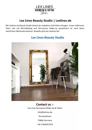 Lex Lines Beauty Studio  Lexlines.de