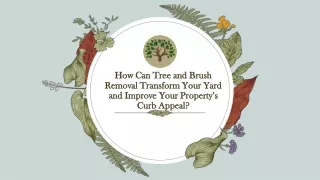 How Can Tree and Brush Removal Transform Your Yard and Improve Your Property’s C