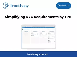 Simplifying KYC Requirements by TPB