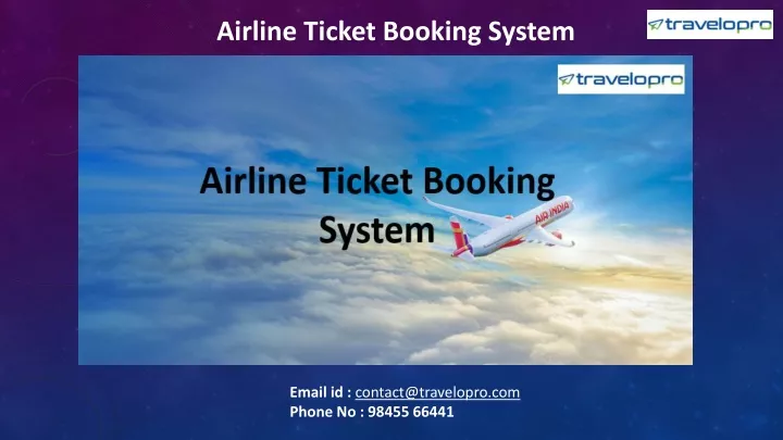 airline ticket booking system