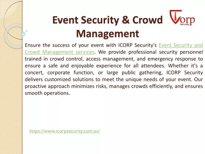 event security crowd management