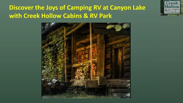 discover the joys of camping rv at canyon lake