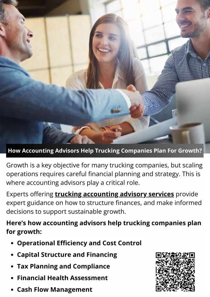 how accounting advisors help trucking companies