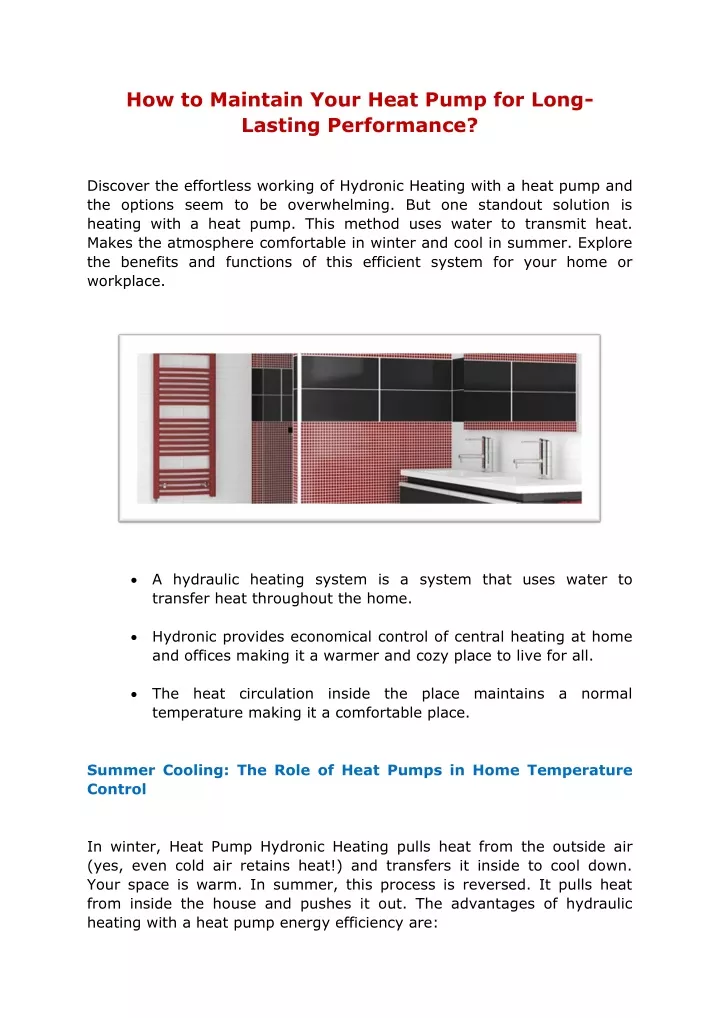 how to maintain your heat pump for long lasting