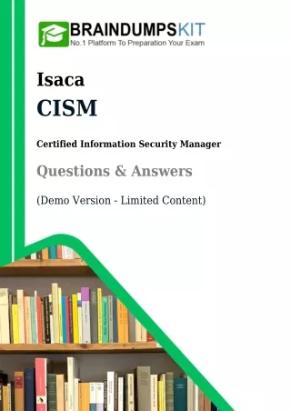 Achieve Your Pro Goals with Isaca CISM Exam Dumps Questions