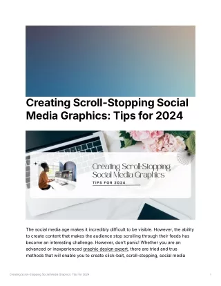 Creating Scroll-Stopping Social Media Graphics Tips for 2024