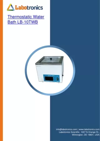 Thermostatic Water Bath LB-10TWB