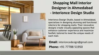 Shopping Mall Interior Designer in Ahmedabad  - Interionce Design Studio