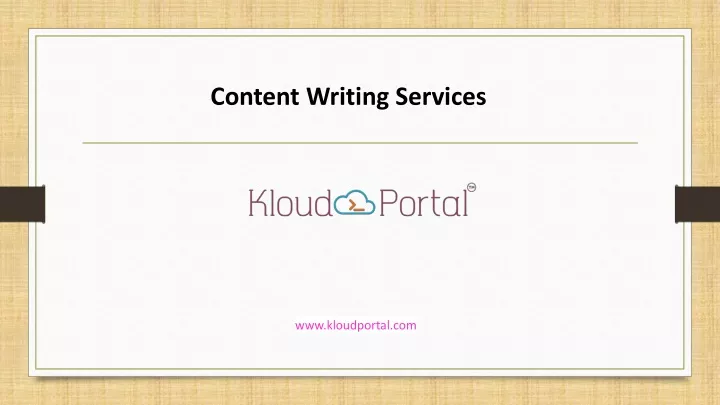 content writing services