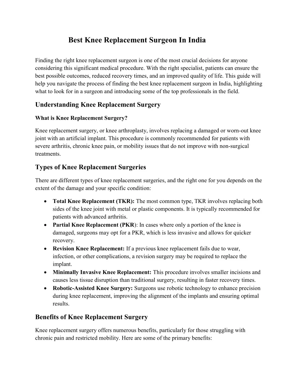 PPT - Best Knee Replacement Surgeon In India PowerPoint Presentation ...