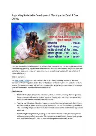 supporting sustainable development the impact