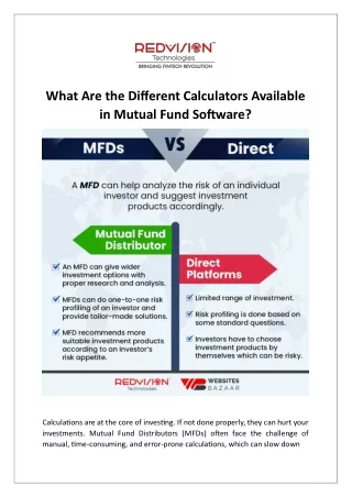 What Are the Different Calculators Available in Mutual Fund Software