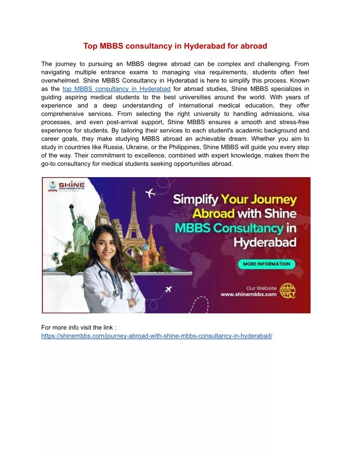 top mbbs consultancy in hyderabad for abroad