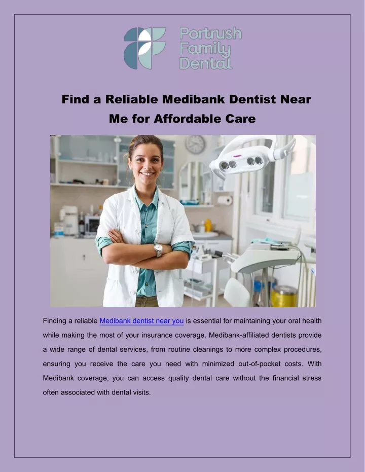 find a reliable medibank dentist near