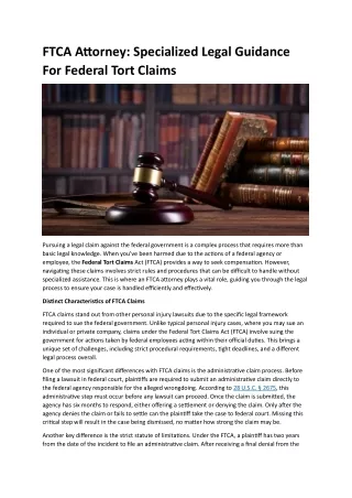 Federal Tort Claims