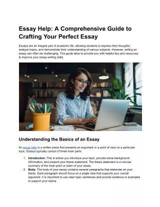 essay help a comprehensive guide to crafting your