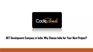 NET Development Company in India