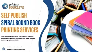 Self Publish Spiral Bound Book Printing Services