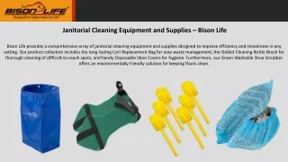 Janitorial Equipment Suppliers - Bison Life