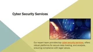Cyber Security Services