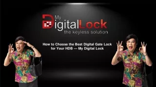 How to Choose the Best Digital Gate Lock for Your HDB — My Digital Lock