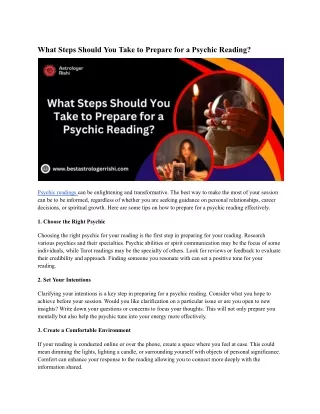 What Steps Should You Take to Prepare for a Psychic Reading