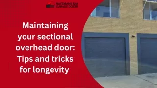 maintaining your sectional overhead door tips