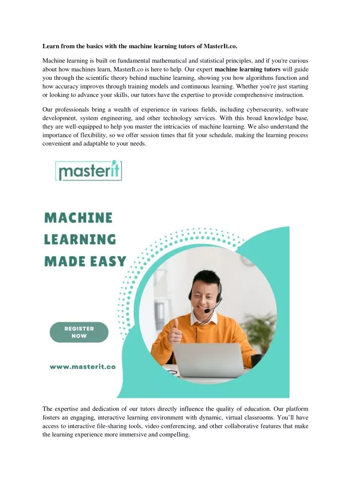 learn from the basics with the machine learning