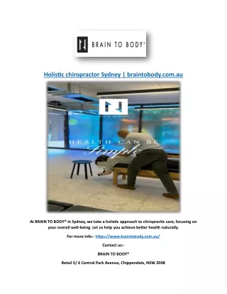 holistic chiropractor sydney braintobody com au