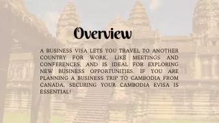 Apply for Cambodia Business eVisa Cambodia Business eVisa for Canadian Citizens