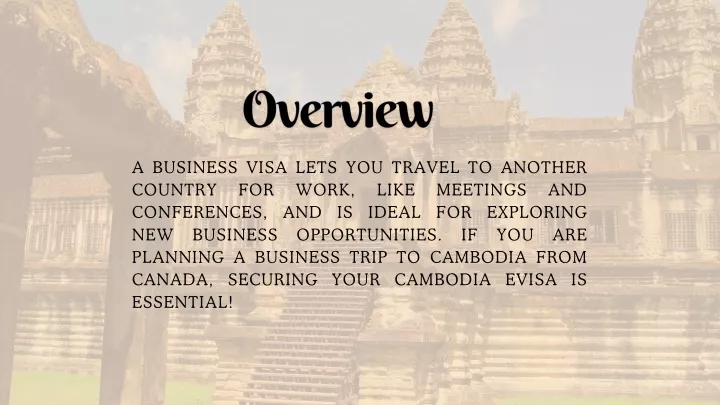 a business visa lets you travel to another