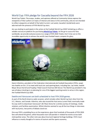 world cup world cup fifa pledge for cascadia