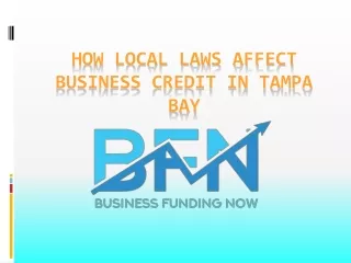 How Local Laws Affect Business Credit in Tampa Bay