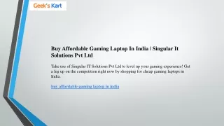 Buy Affordable Gaming Laptop In India  Singular It Solutions Pvt Ltd