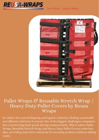 Buy Pallet Wrapz & Reusable Stretch Wrap | Durable Pallet Covers - Reusa Wraps