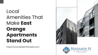 Local Amenities That Make East Orange Apartments Stand Out