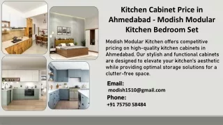 Kitchen Cabinet Price in Ahmedabad - Modish Modular Kitchen Bedroom Set