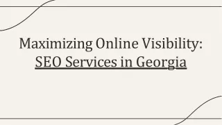 Premier Search Engine Optimization Services in Georgia