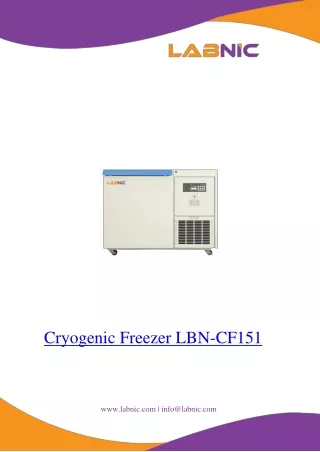 cryogenic freezer lbn cf151