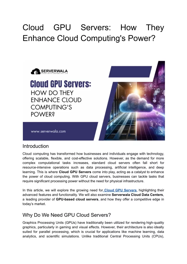 cloud enhance cloud computing s power