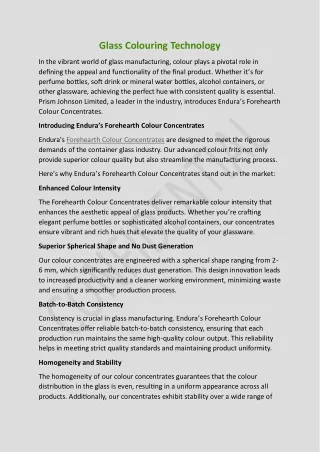 glass colouring technology