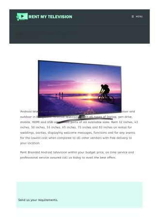 Rent Android Tv For Birthday Parties &amp; Other Events Near You