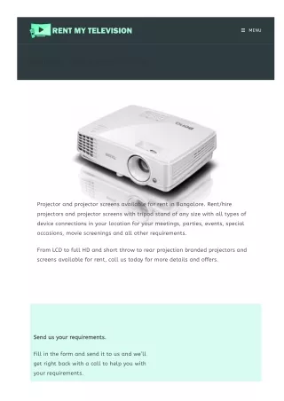 Rent Projectors For Birthday Parties And Apartment Meetings