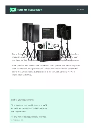 Rent Speakers And Mics In Bangalore For Indoor And Outdoor